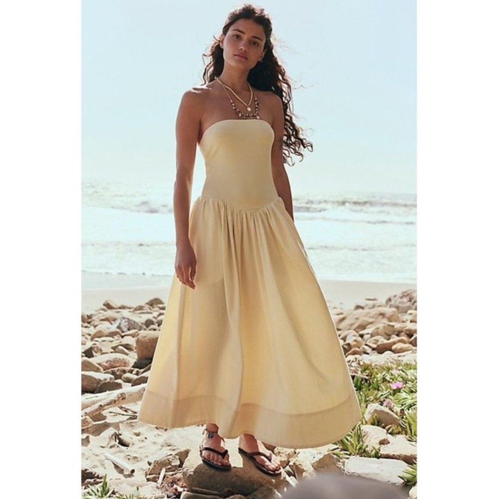 Free people tube midi dress butter
